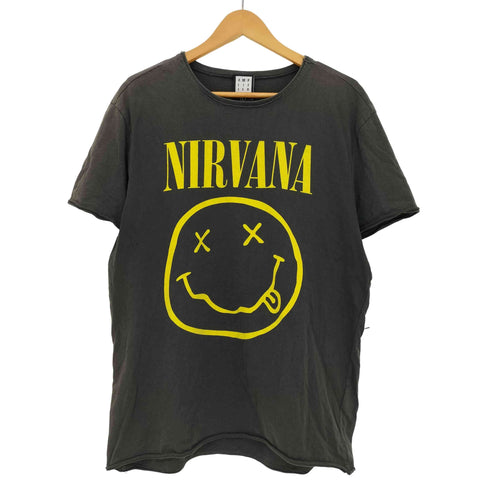 アンプリファイド AMPLIFIED 2019© ロックバンド スマイリーフェイス クルーネックTシャツ メンズ import:L